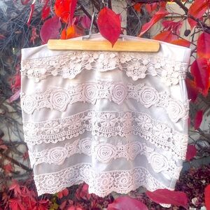 Crochet Trim Skirt